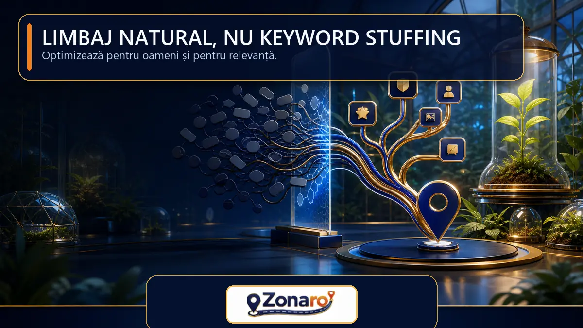 Optimizare naturală a profilului firmei, cu informații reale și fără aglomerare de keyworduri